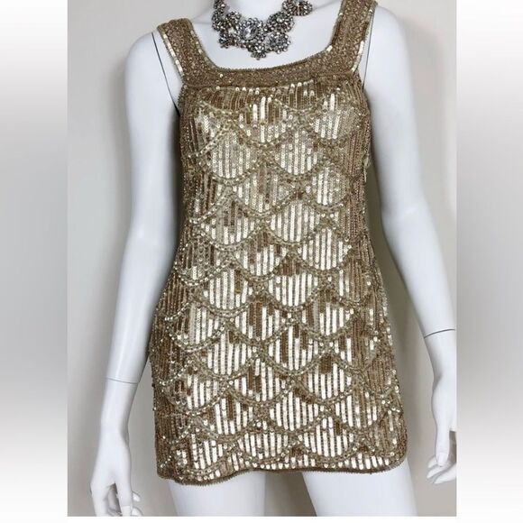 Arden B Dresses & Skirts - Arden B Gold Sequined Mini Dress